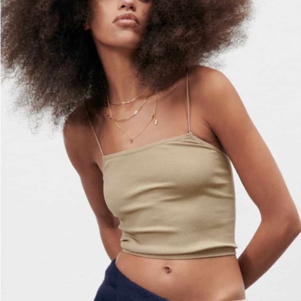 Zara tan seamless top size small